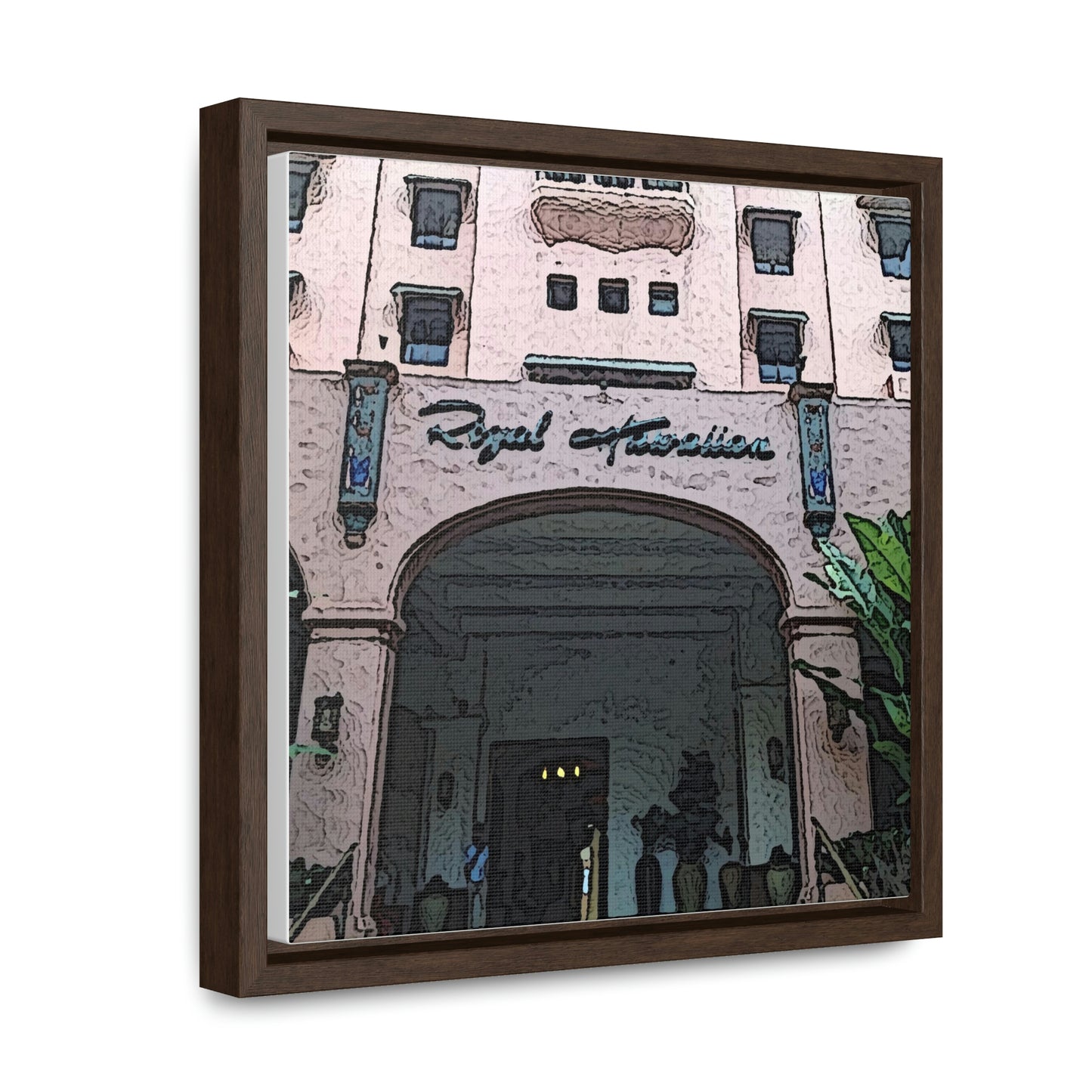Gallery Canvas Wraps, Square Frame ...  "La Grande Entree" At: 'The Pink Palace' ... The Royal Hawai'ian ... Honolulu, HI ... '27Oct2014' ... Original Works ...