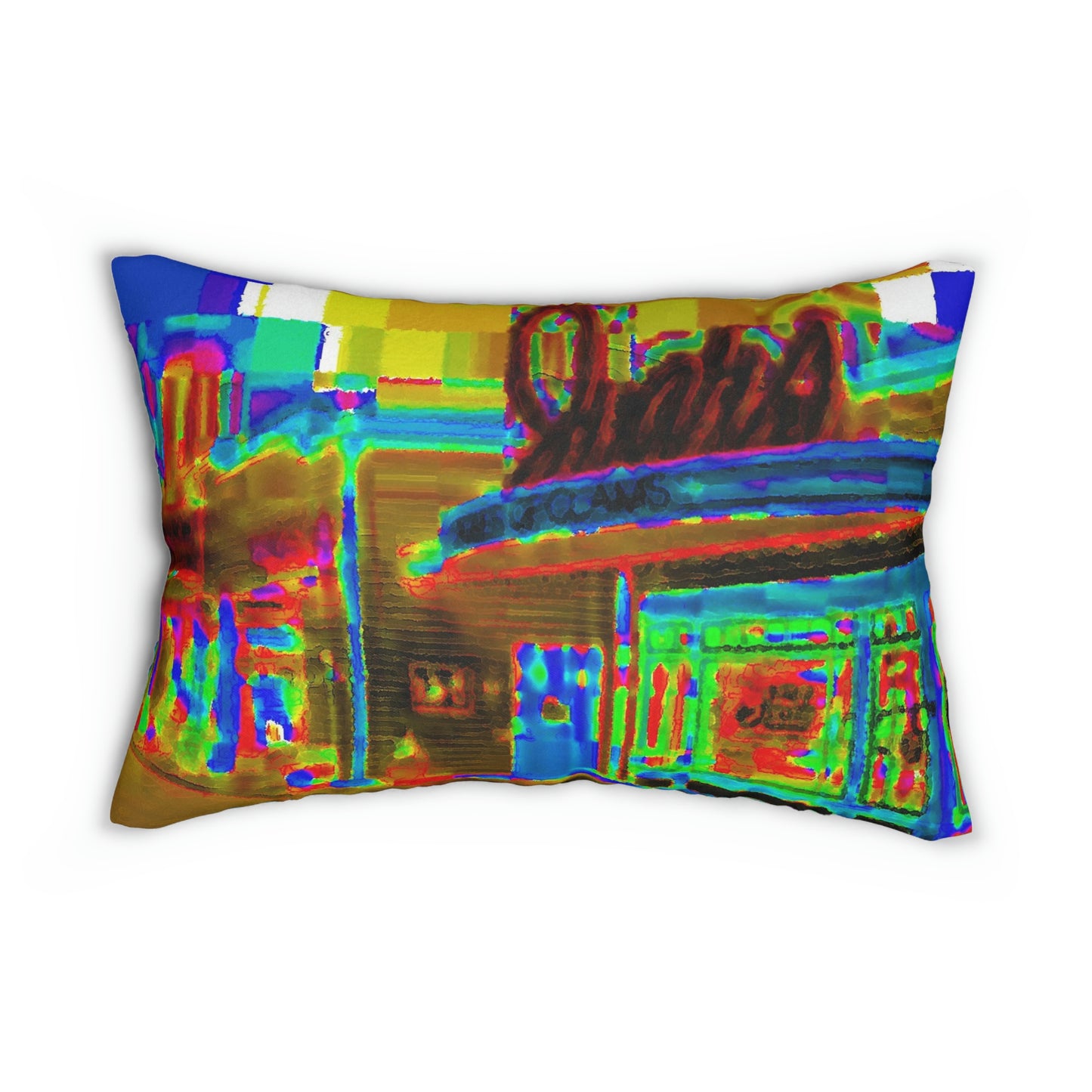 Spun Polyester Lumbar Pillow ... In-A-Hurry & Stressed? ... Remember: Keep "Clam" ... Clam_Happy ...  'Ivars: Seattle Waterfront' ... Personal Archives ... Original Works ...