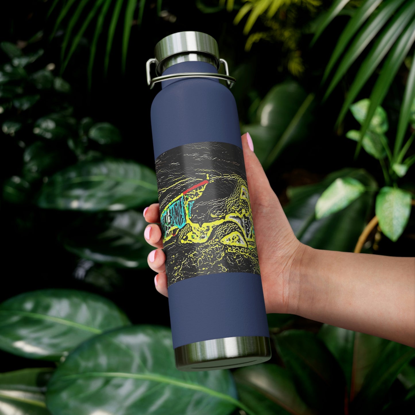 Copper Vacuum Insulated Bottle, 22oz ... "Snow Vehicle In Snow Storm At-Rest" ... Circa 12Mar23 ... Central Idaho ... 18-Hours Rendering Time: Original Works ...