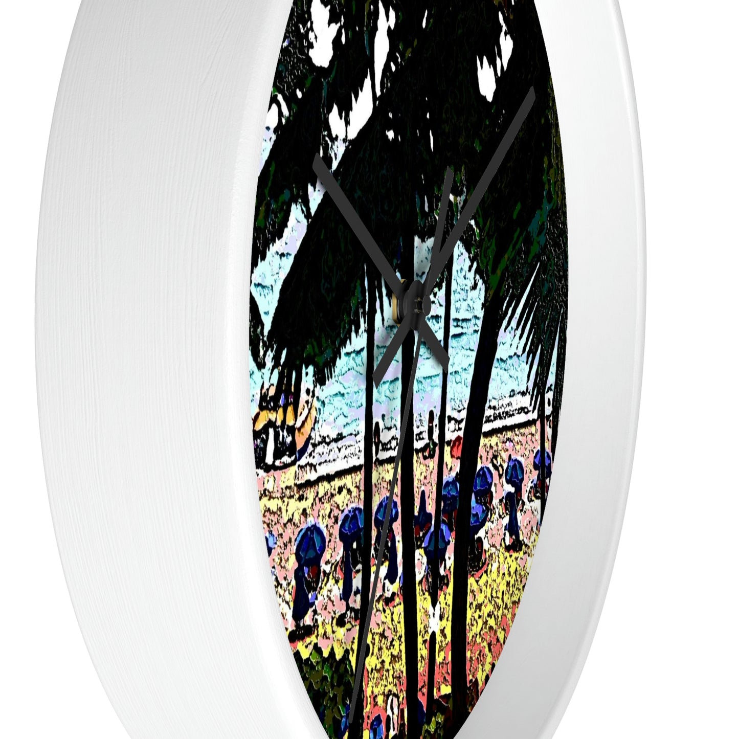 Wall Clock ... "A Beautiful Beach Amongst The Palms" ... The Outrigger Waikiki, Honolulu, Oahu ... Original Works ...