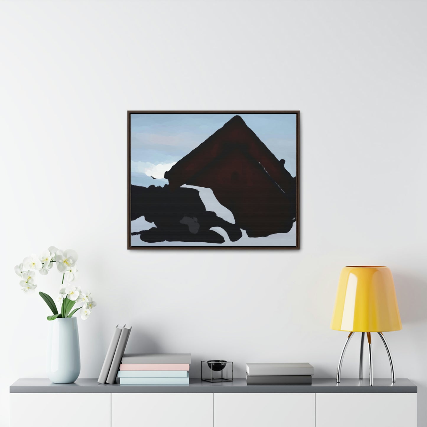 Gallery Canvas Wraps, Horizontal Frame ... After An Intense Snow Storm ... 'Digging Out' ... A Vehicle & Cabin "In The Mountains" ... March 2023 ... Original Works ...
