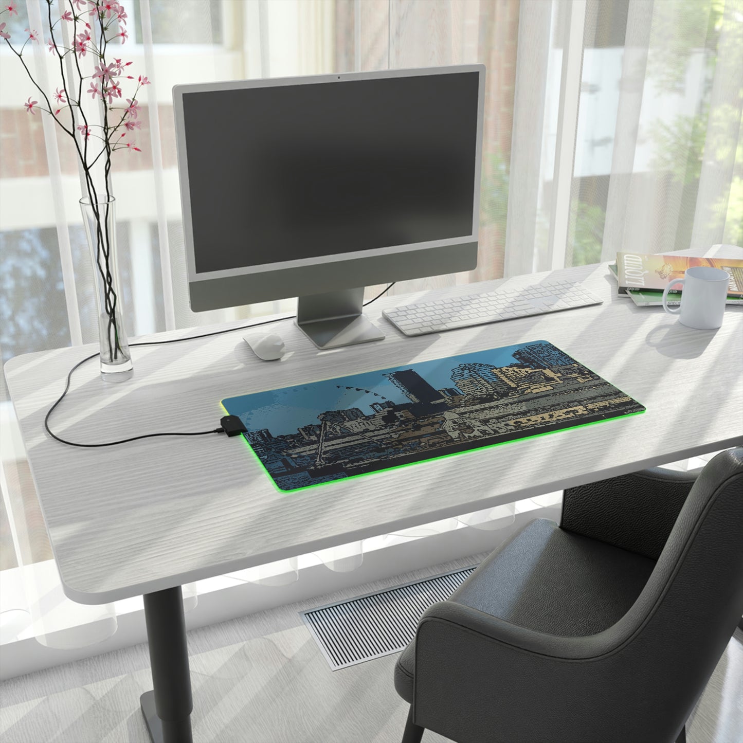 LED Gaming Mouse Pad ... That Classic Wheel ... 'Seattle's Wheel' ... & Old Classic Waterside Vendors ...  'Family Archives' ... Original Works ...