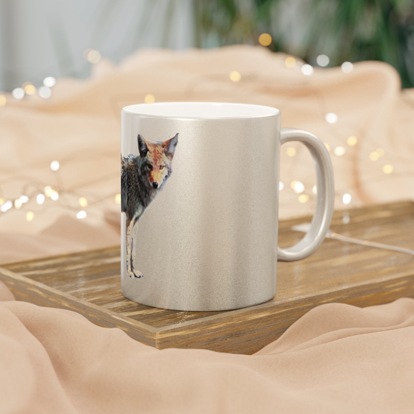 Metallic Mug (Silver\Gold) ... Coyote ... "Yosemite Valley: Circa May23 ... KPH Base Photo" ... Original Works ...