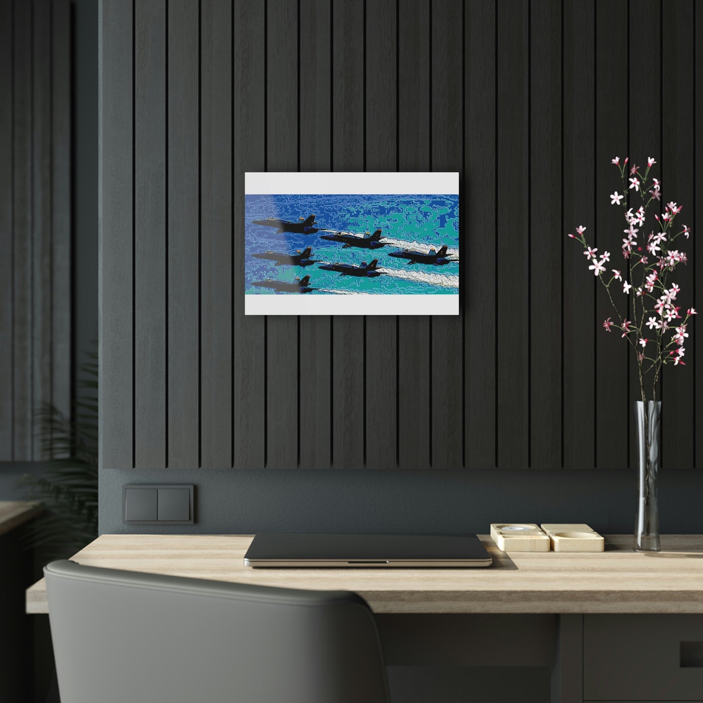 Acrylic Prints ... Seattle Seafair ..."Blue Angels Run Over Lake Washington" ... Circa Mid 1980's ... Dr FJ Holt ... Original Works ...