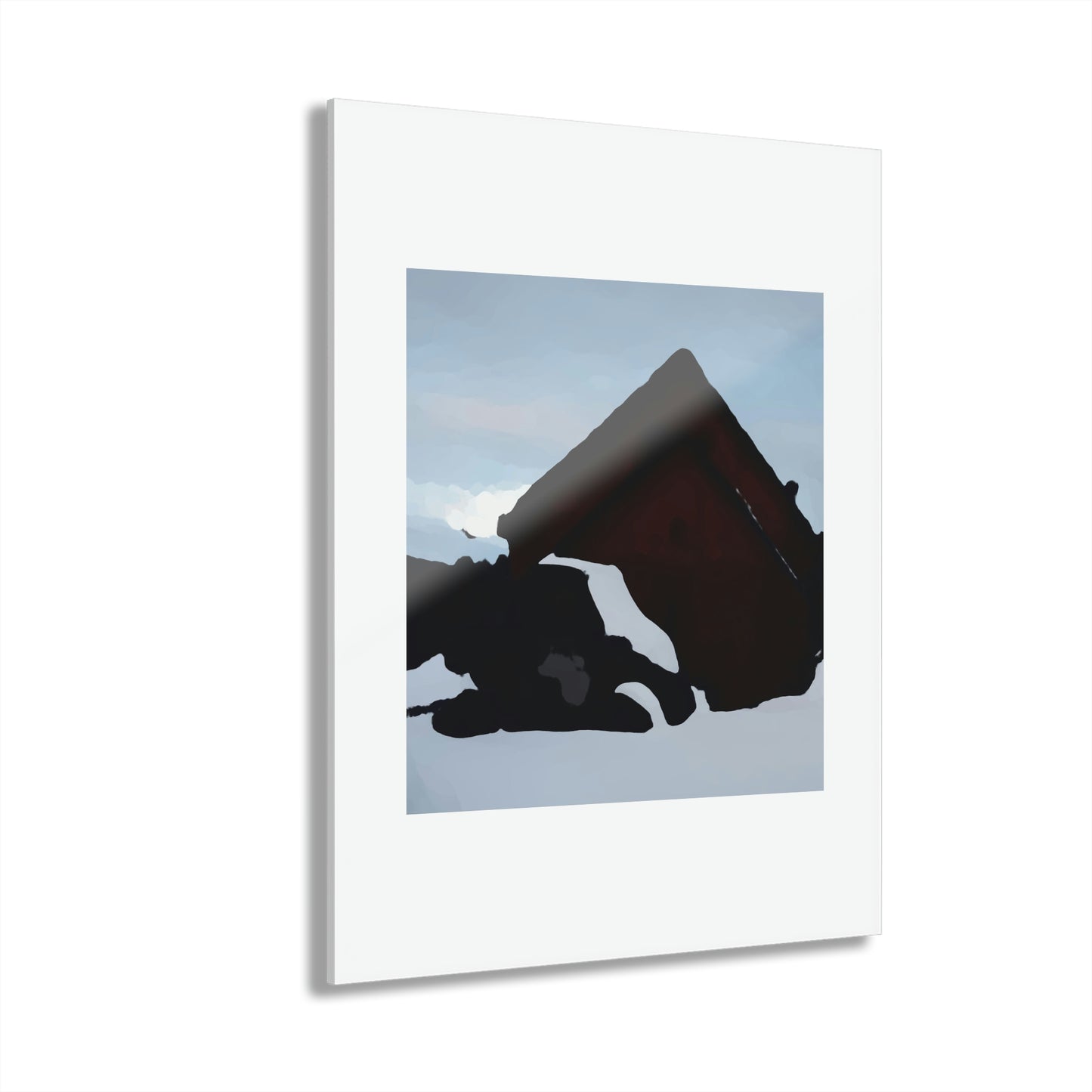 Acrylic Prints (French Cleat Hanging) ... After An Intense Snow Storm ... 'Digging Out' ... A Vehicle & Cabin "In The Mountains" ... March 2023 ... Original Works ...