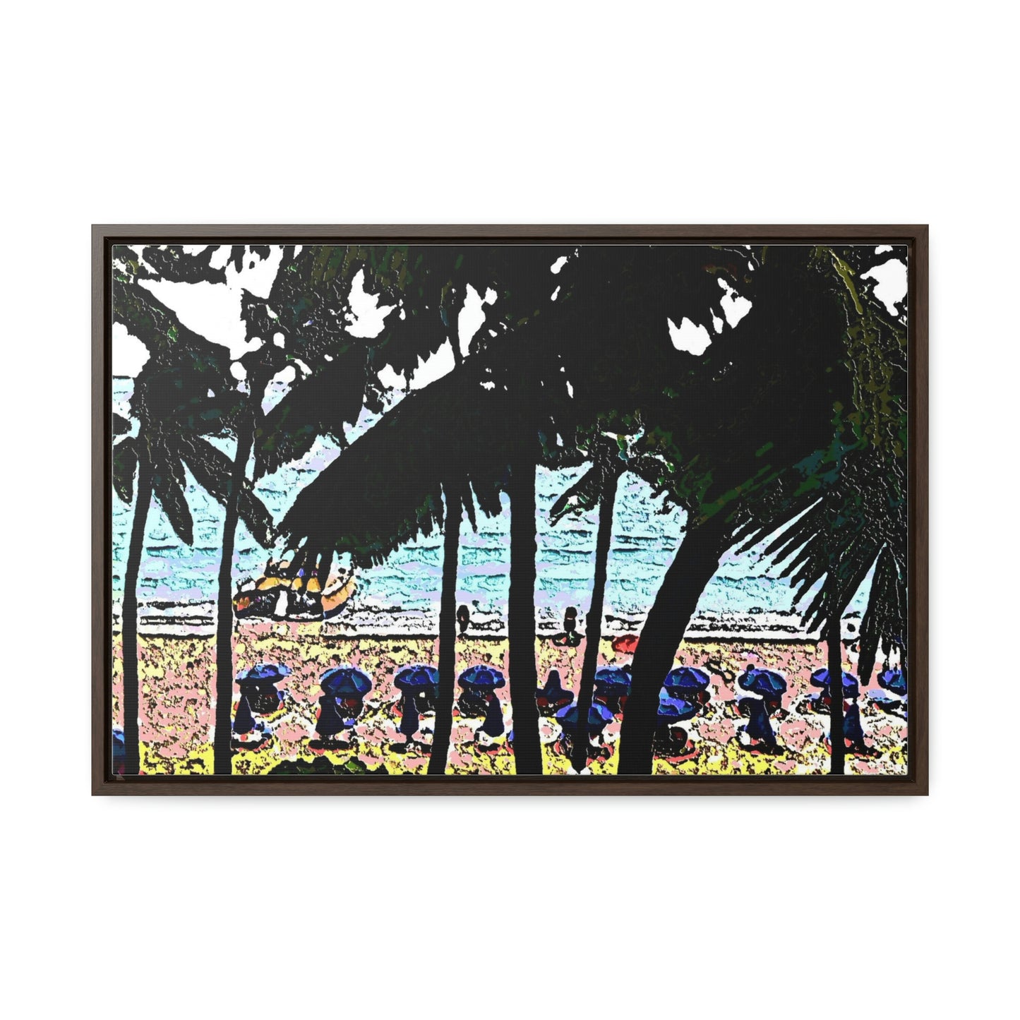 Gallery Canvas Wraps, Horizontal Frame ... "A Beautiful Beach Amongst The Palms" ... The Outrigger Waikiki, Honolulu, Oahu ... Original Works ...