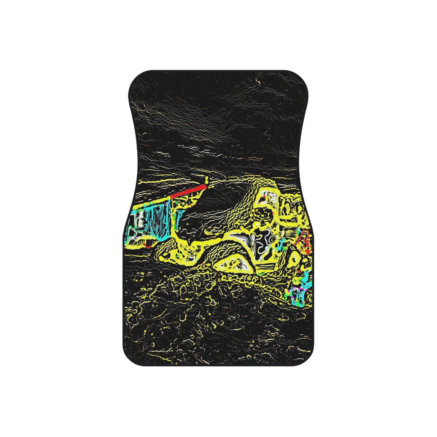 Car Mats (2x Front) ... "Snow Vehicle In Snow Storm At-Rest" ... Circa 12Mar23 ... Central Idaho ... 18-Hours Rendering Time: Original Works ...