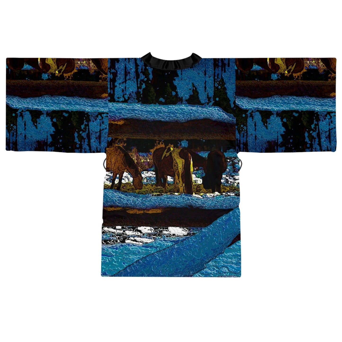 Long Sleeve Kimono Robe ...  A Horse ... A Saddle ...  Foraging Through The Snow ...  An_Asses 'Cry' ... Central Idaho, November 2022 ...  Original Works ..