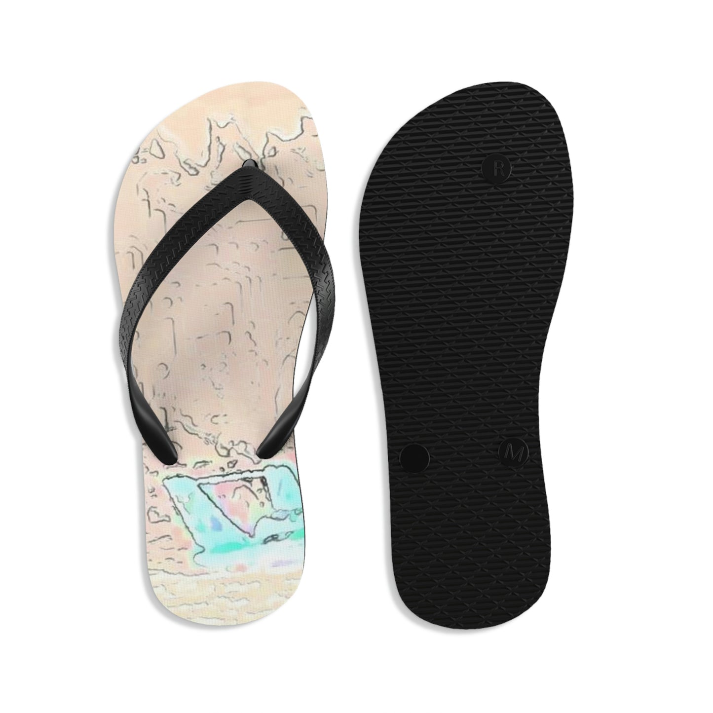 Unisex Flip-Flops ...  Seattle Columbia Cup On Lake Washington ... "Dave Wilcox Heads For The Win" ... Associate Gift-Photo ... Original Works ...