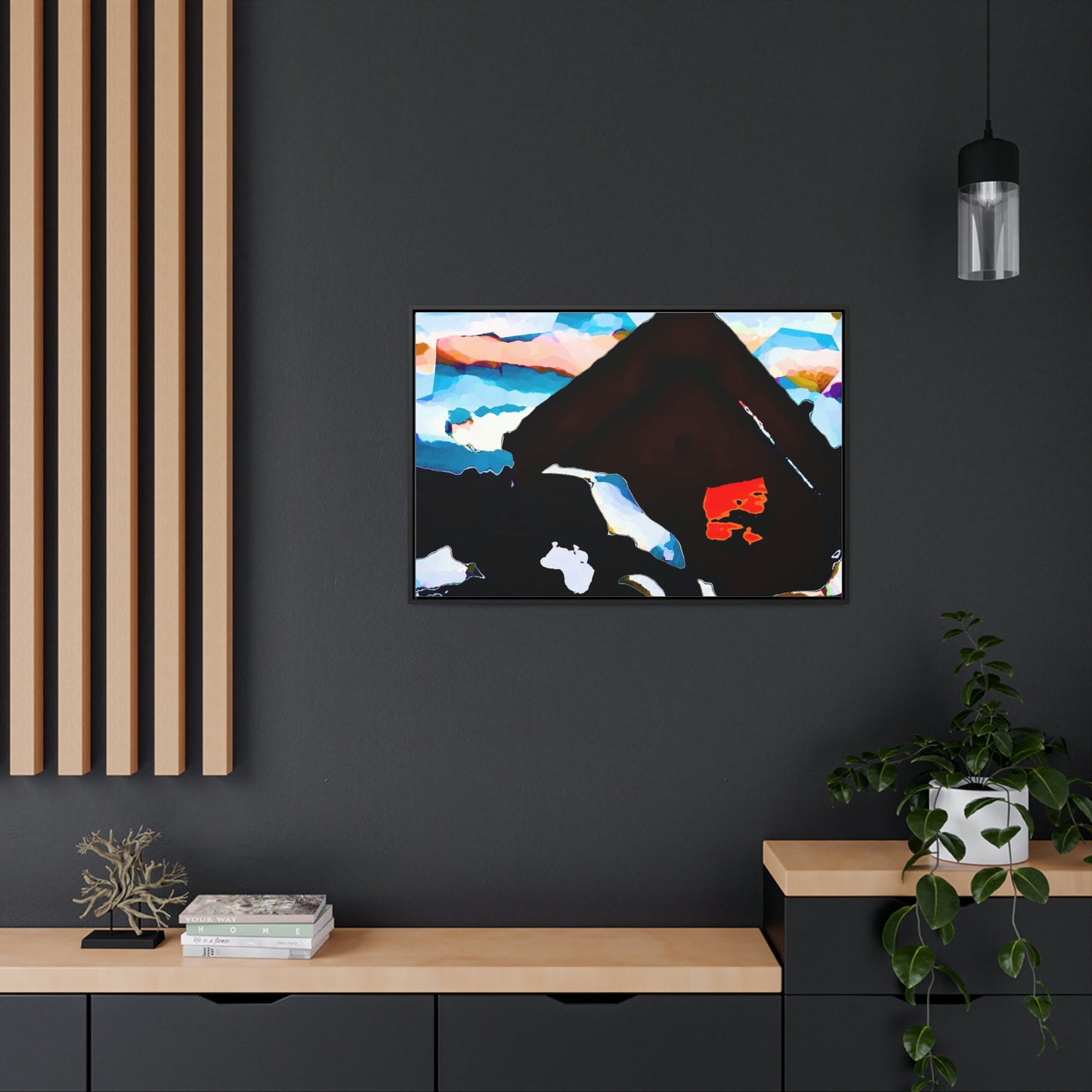 Gallery Canvas Wraps, Horizontal Frame ... After An Intense Snow Storm ... 'Digging Out' ... A Vehicle & Cabin "In The Mountains" ... March 2023 ... Original Works ...