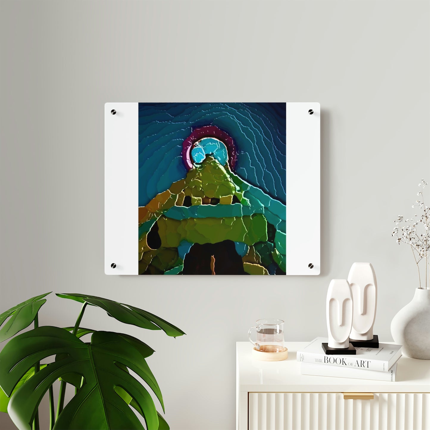 Acrylic Wall Art Panels ... "Seattle's World Fair" ... Below Space Needle 'Looking Up' ... On A Very Rainy Morning (Father's Family Photo). ... Original ...