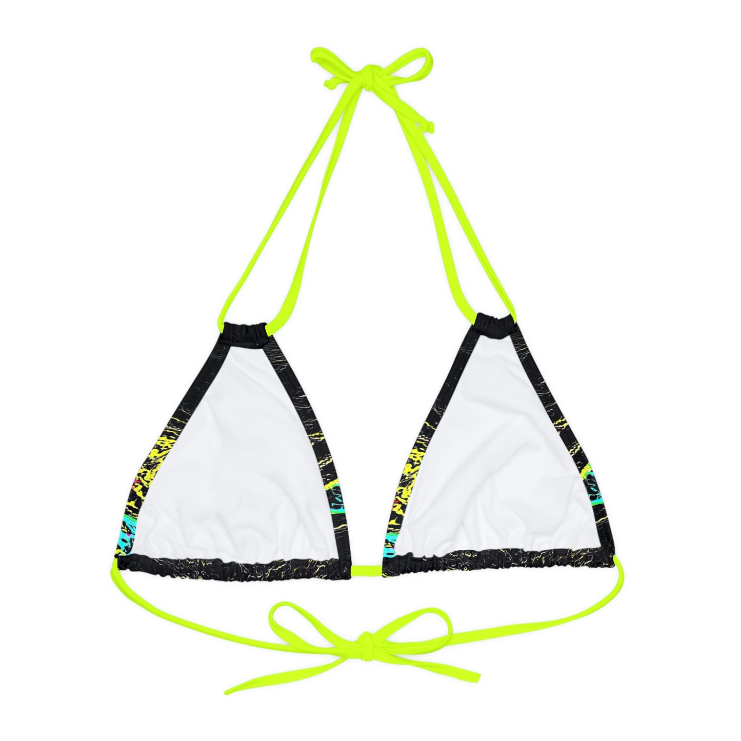 Strappy Triangle Bikini Top (AOP) ... "Snow Vehicle In Snow Storm At-Rest" ... Circa 12Mar23 ... Central Idaho ... 18-Hours Rendering Time: Original Works ...