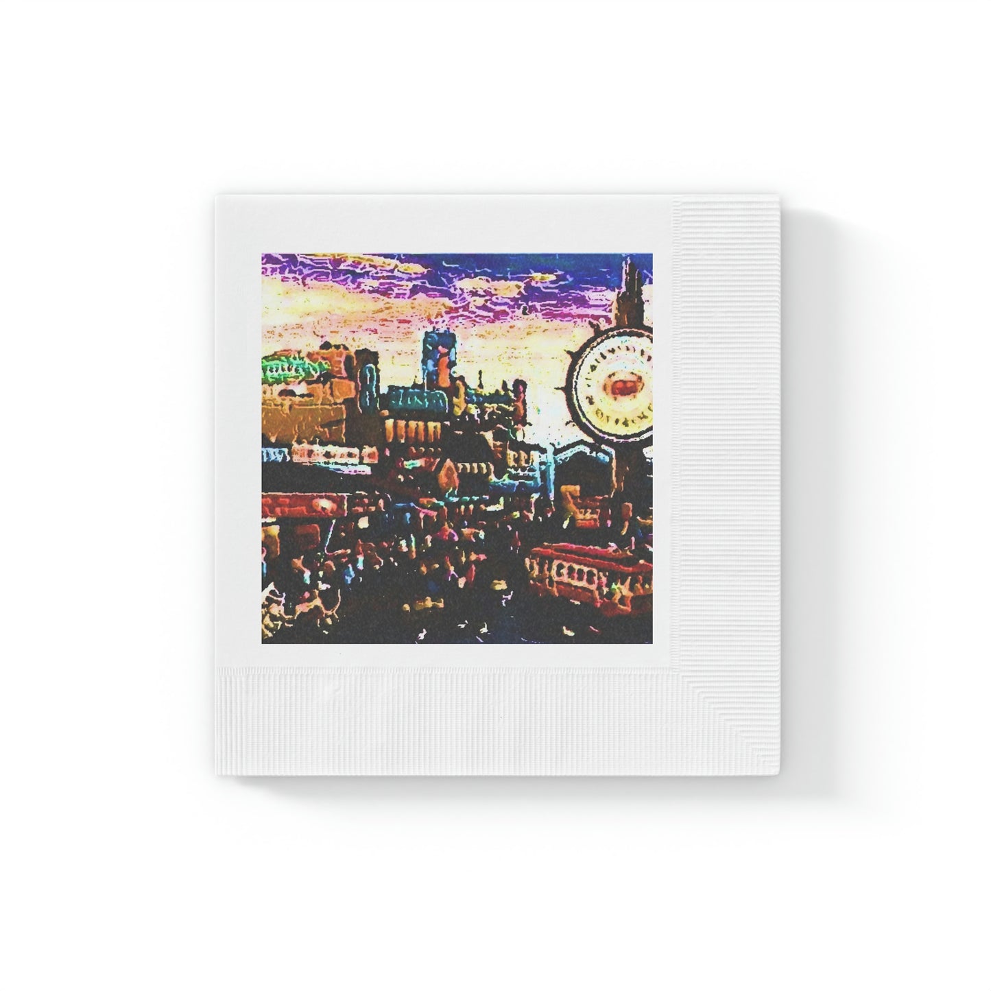 White Coined Napkins ...  "No.9 Fishermen's Grotto - Fishermen's Wharf, SF, California" ... Family Archives: 1970's ... Original Works ...