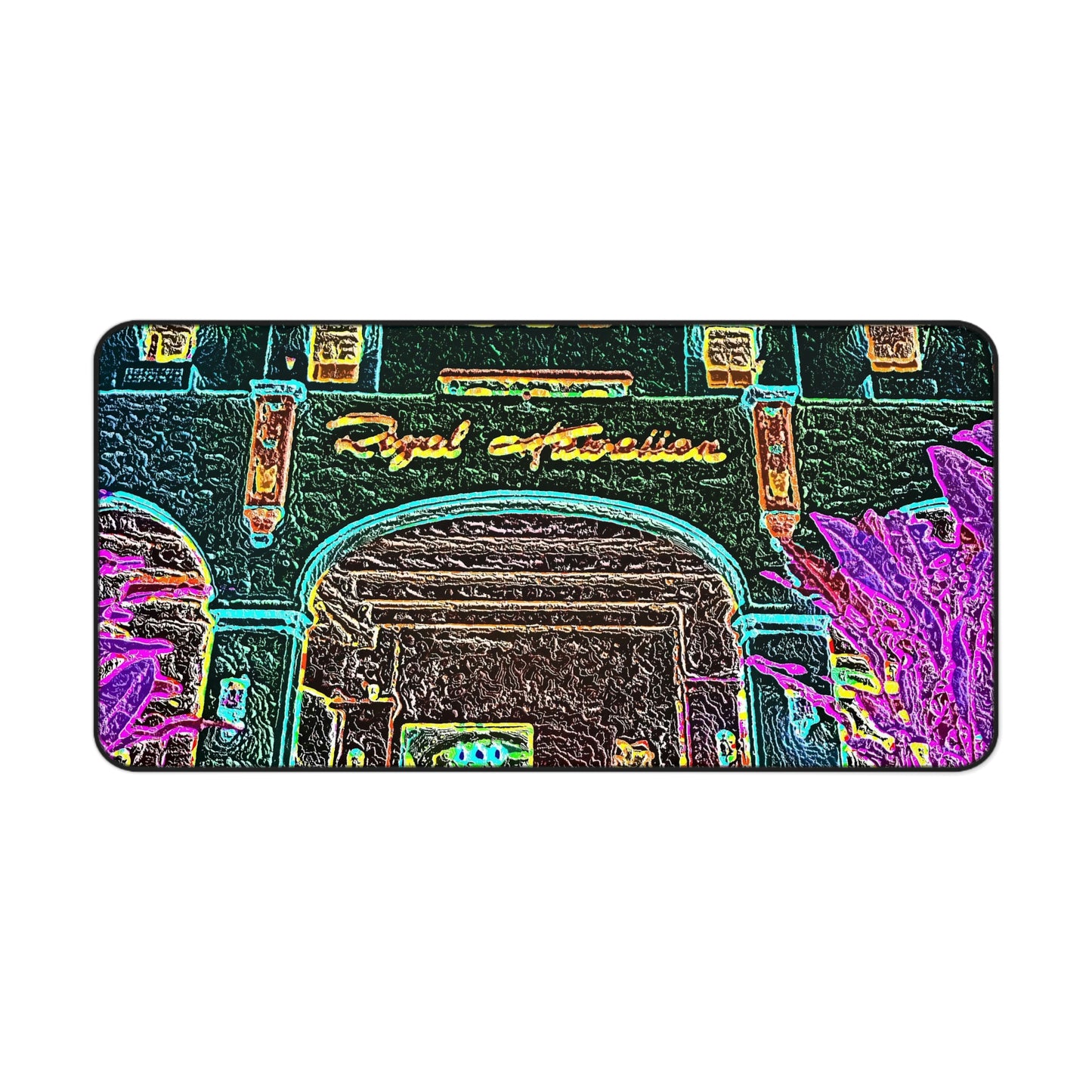 Desk Mat ... "La Grande Entree" At: 'The Pink Palace' ... The Royal Hawai'ian ... Honolulu, HI ... '27Oct2014' ... Original Works ...