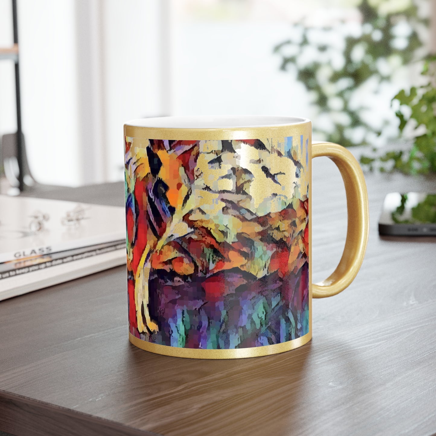 Metallic Mug (Silver\Gold) ... Coyote ... "Yosemite Valley: Circa May23 ... KPH Base Photo" ... Original Works ...
