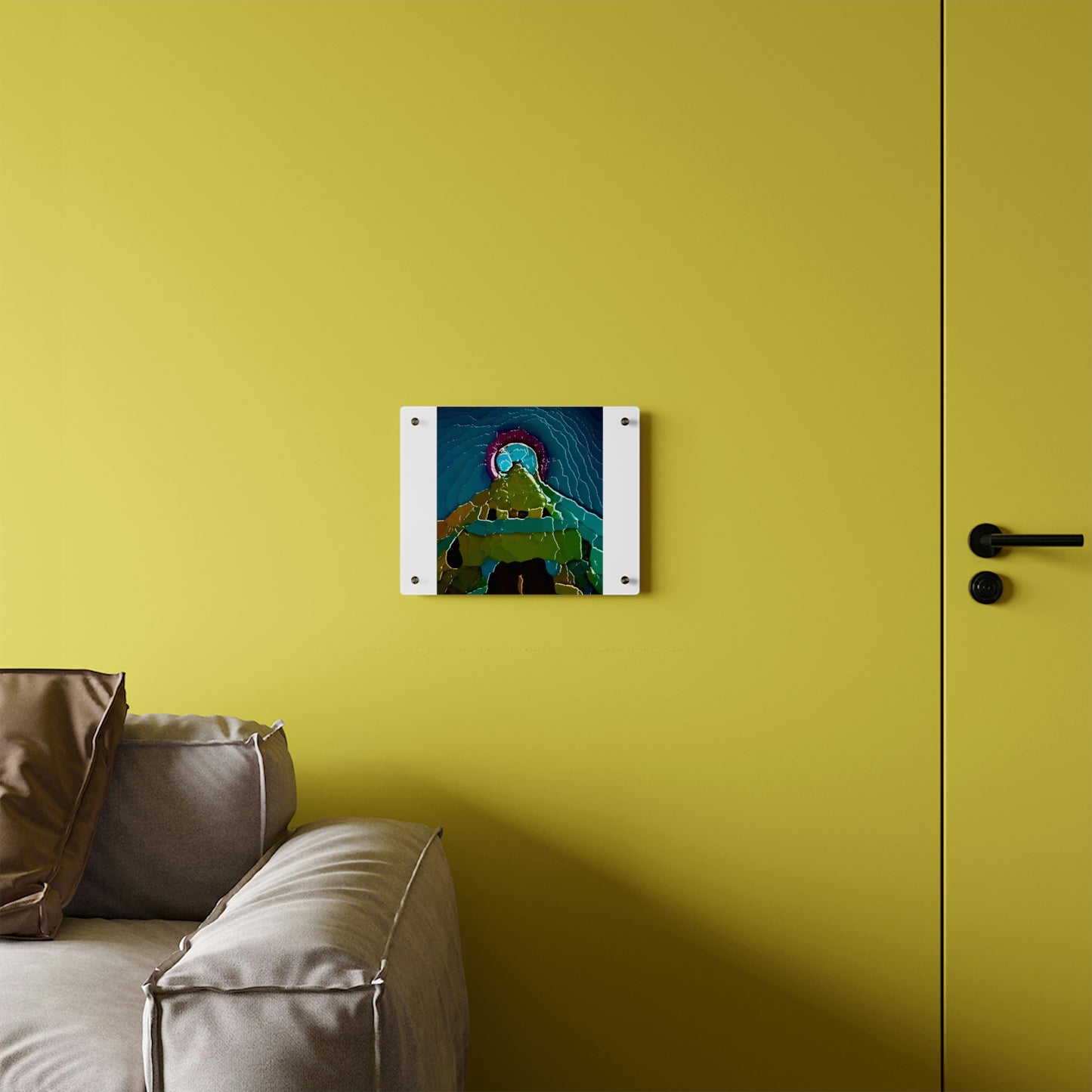 Acrylic Wall Art Panels ... "Seattle's World Fair" ... Below Space Needle 'Looking Up' ... On A Very Rainy Morning (Father's Family Photo). ... Original ...