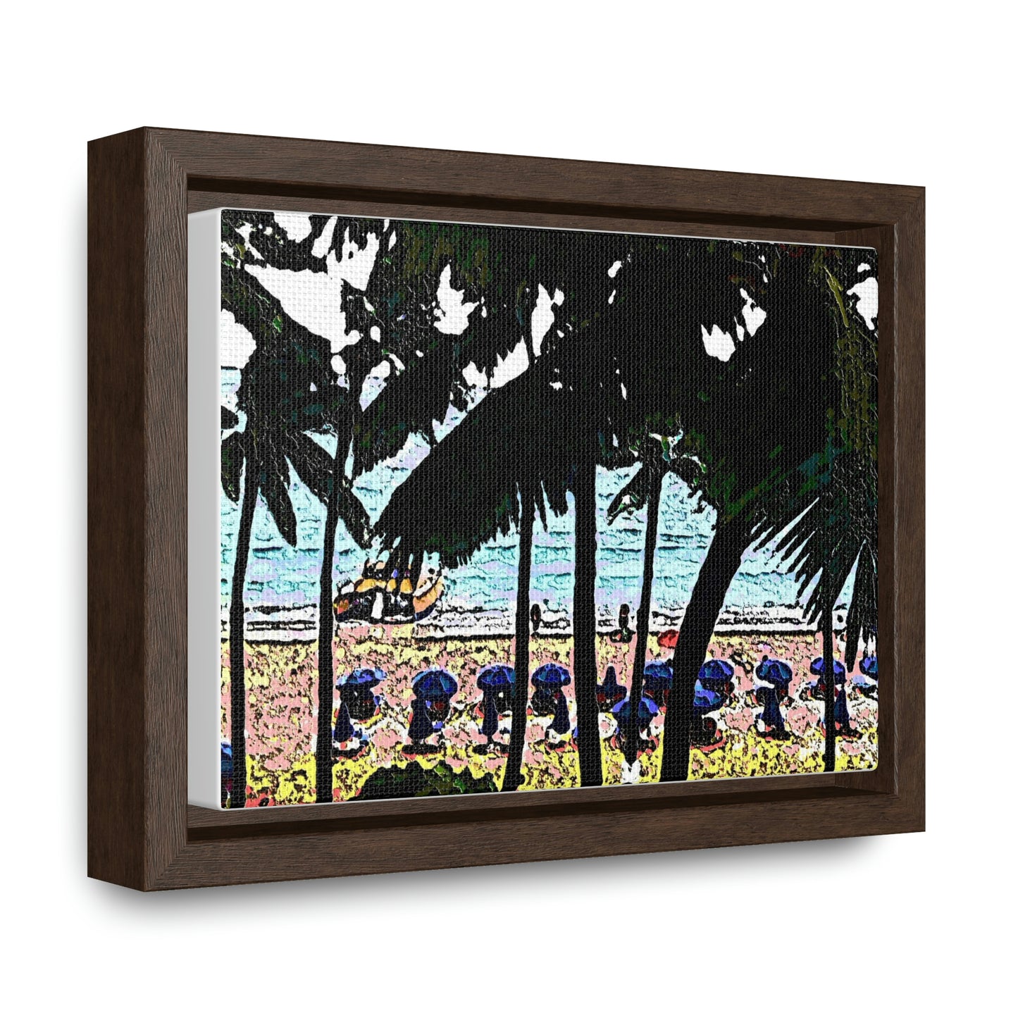 Gallery Canvas Wraps, Horizontal Frame ... "A Beautiful Beach Amongst The Palms" ... The Outrigger Waikiki, Honolulu, Oahu ... Original Works ...