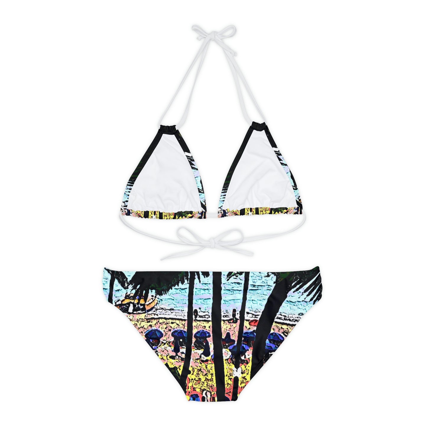 Strappy Bikini Set ...  "A Beautiful Beach Amongst The Palms" ... The Outrigger Waikiki, Honolulu, Oahu ... Original Works ...