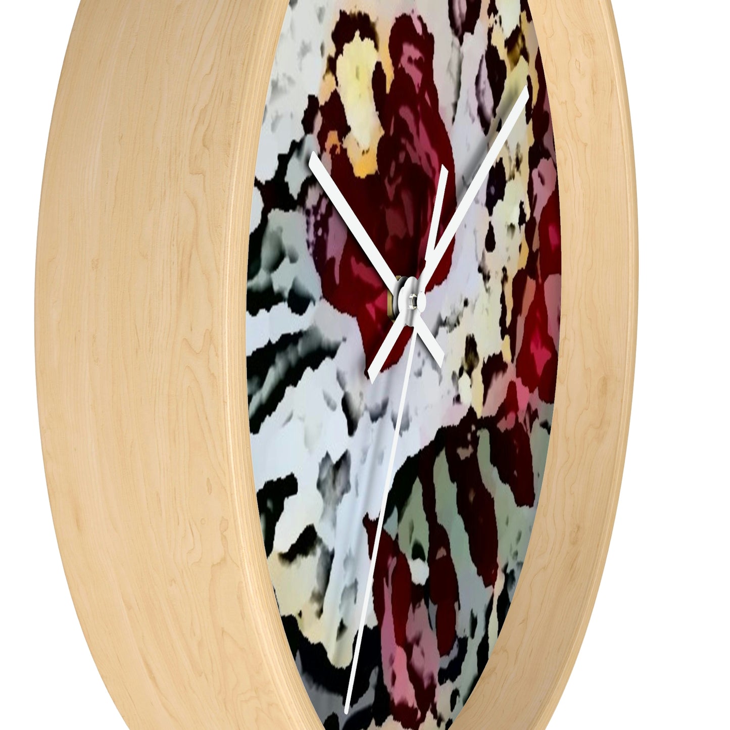 Wall clock ... "A Friendly Flower" ... Pointsettia 'Pointing' ... Original Works ... (Supplied Photograph) ...