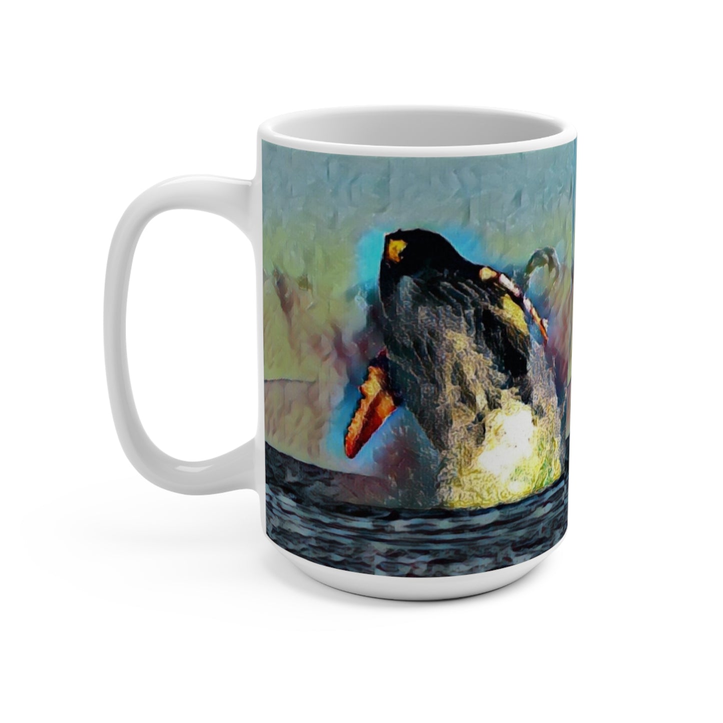 Mug 15oz ... An Extraordinary Humpback Breach ... 'With Explosive Energy' ... Family Archives (KPH) ... Circa: 21st Century. Maui, HI ... Original Works ...