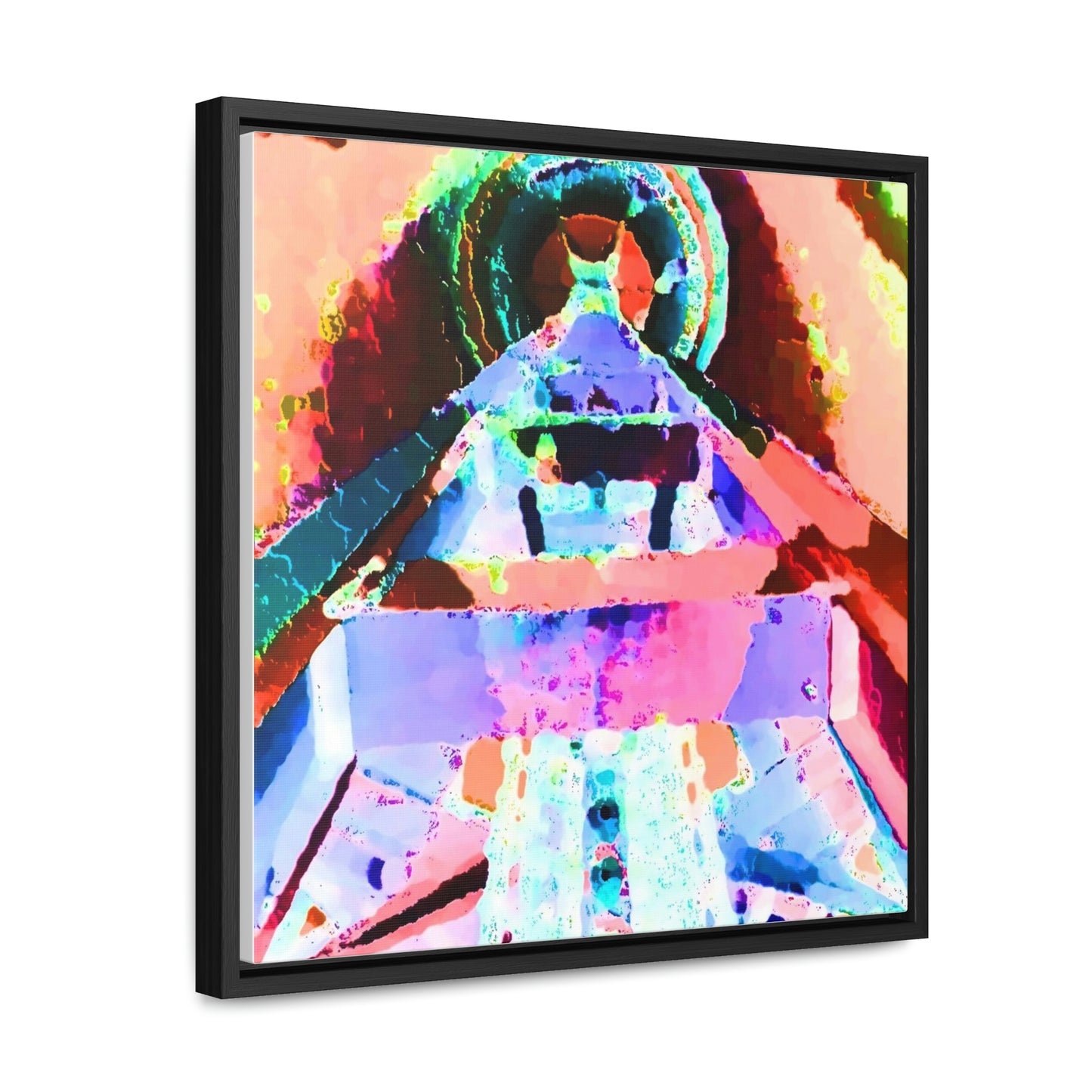 Gallery Canvas Wraps, Square Frame ... "Seattle's World Fair" ... Below Space Needle 'Looking Up' ... On A Very Rainy Morning (Father's Family Photo). ... Original ...