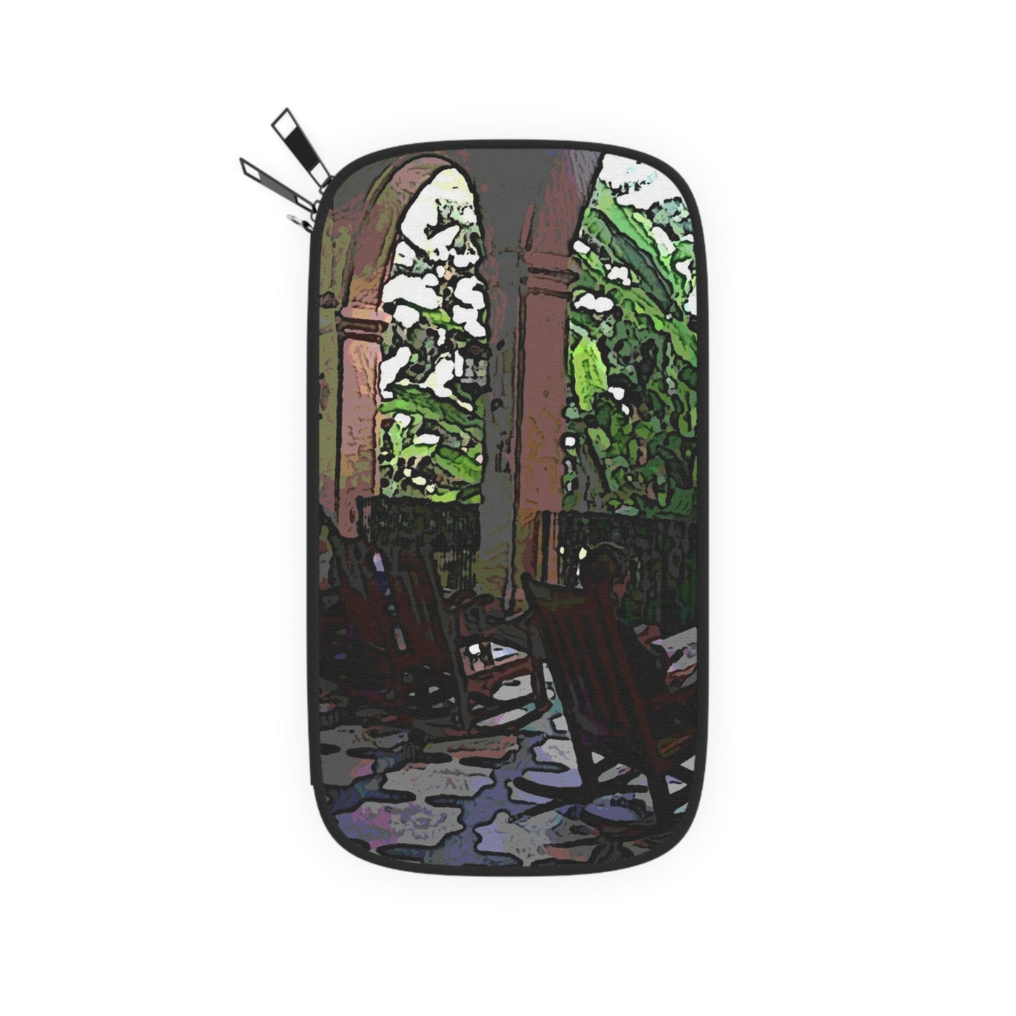 Passport Wallet ...  Lanai & Rocking Chairs At: 'The Pink Palace' ... The Royal Hawai'ian ... Honolulu, HI ... '27Oct2014' ... Original Works ...