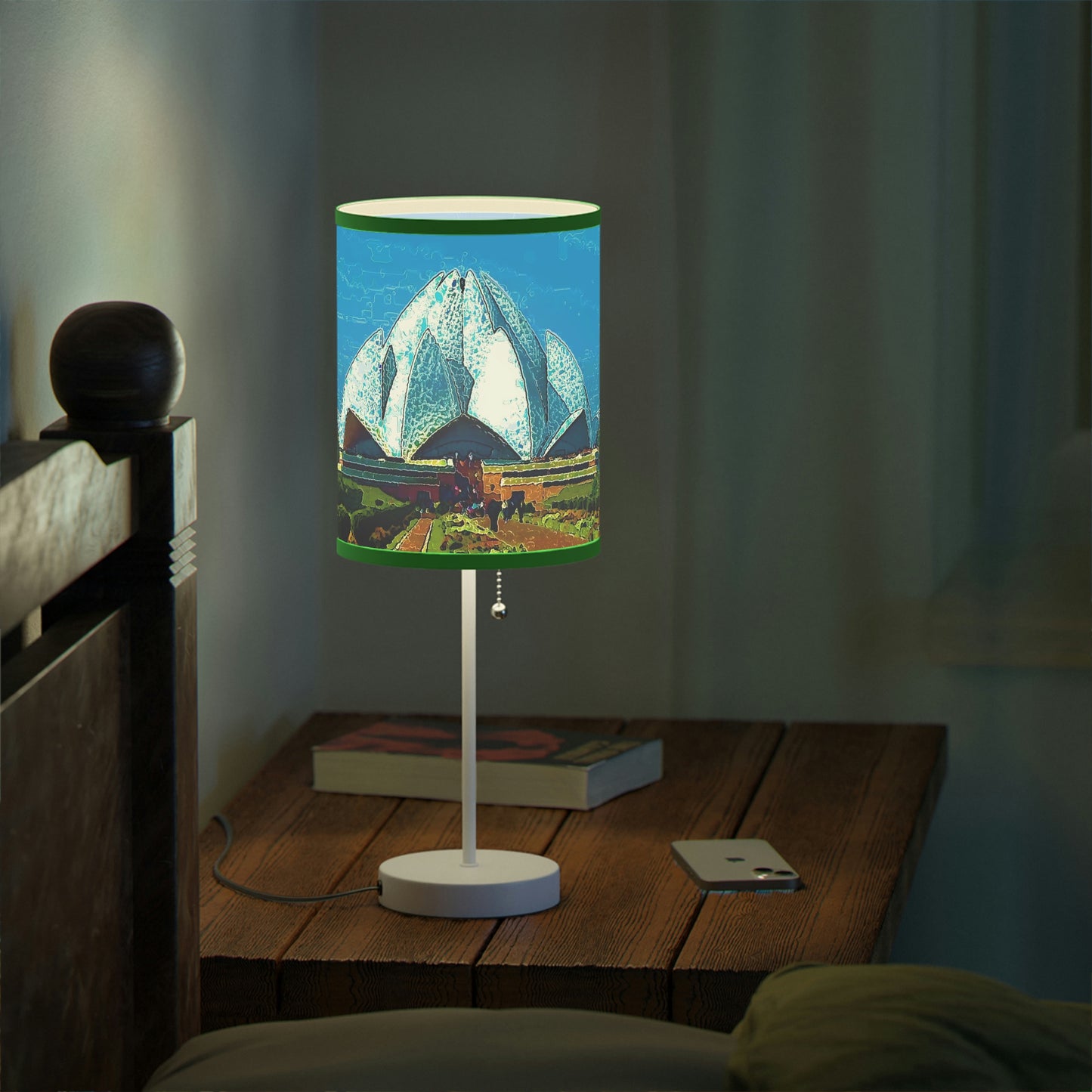 Lamp on a Stand, US|CA plug ... 'Bahai'i House-Of-Worship' ... "Lotus Temple: Delhi, India, 2008" ... Original Works ...