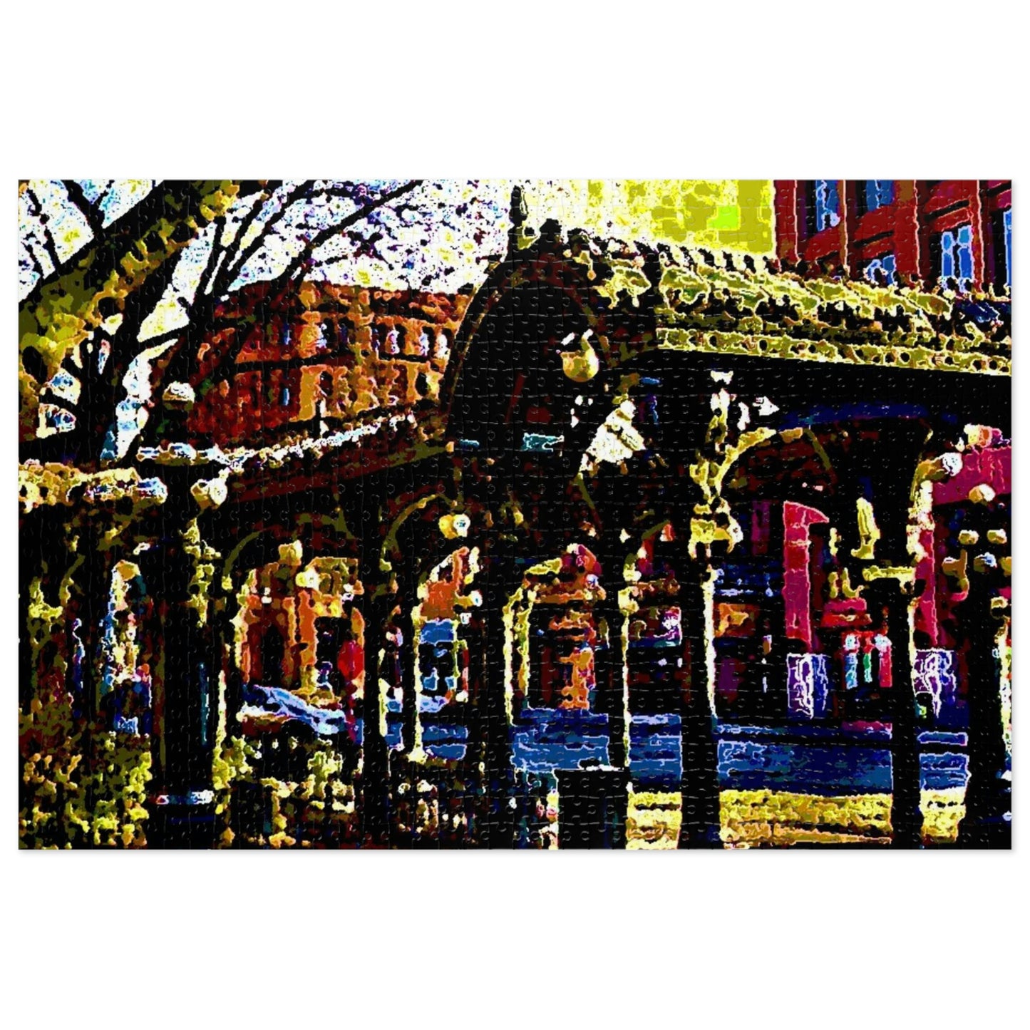 Jigsaw Puzzle (30, 110, 252, 500,1000-Piece) ... A Very Fine Place To Meet ... To Catch The Bus ... 'To Find A Friend' .. Just-To-Hangout ... Dr FJHolt Base Photo ... Original Works ...