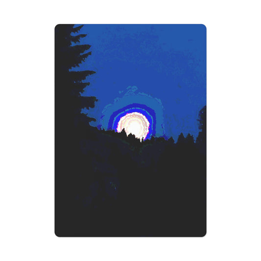 Poker Cards ... "The Road Home" ...' Over The River & Through The Woods To? ...' ... Moonscape Near Elk City, Idaho ... Original Works ... 5Jan23 ...