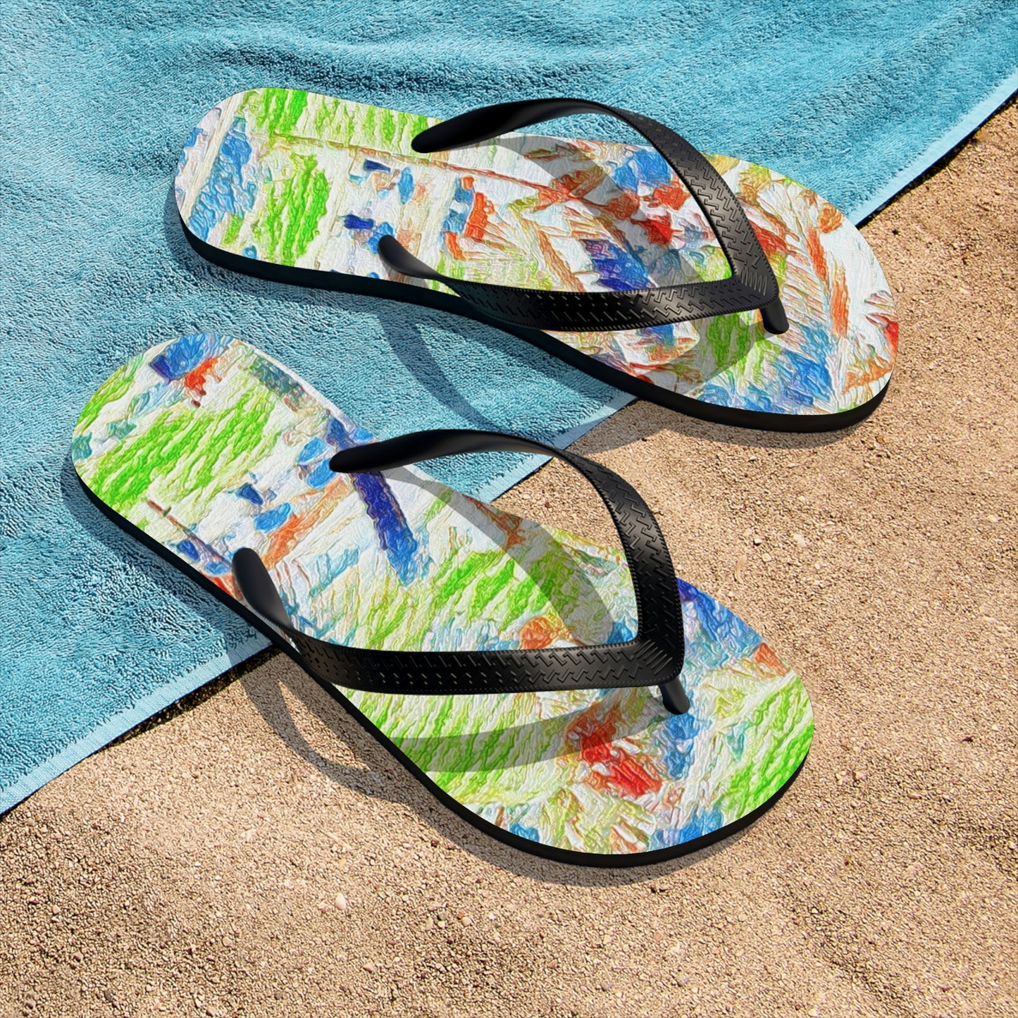 Unisex Flip-Flops ... "The Royal Hawai'ian: Waikiki Beach_Beach" ... Honolulu, HI ... Ocotber 2014 (Halloween) ... Original Works ...
