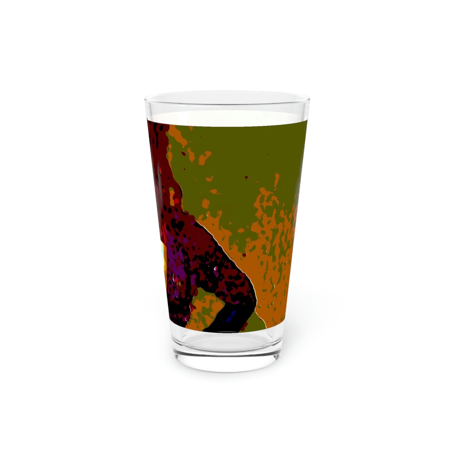 Pint Glass, 16oz ...  A Colleague Overseas ... 'Enjoying A Fag' ... Original Works ... "April Fools 2023" ... Hot-Tranny-Smoke ...