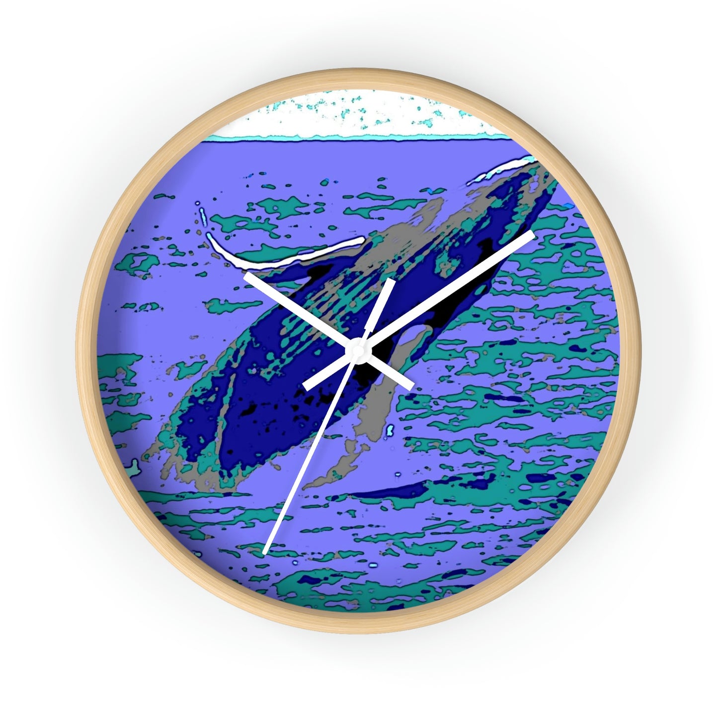 Wall clock .... Baby Humpback Breaching ... Maui, HI: April 2022 ... "Family Archives: KPH" ... Original Works ...