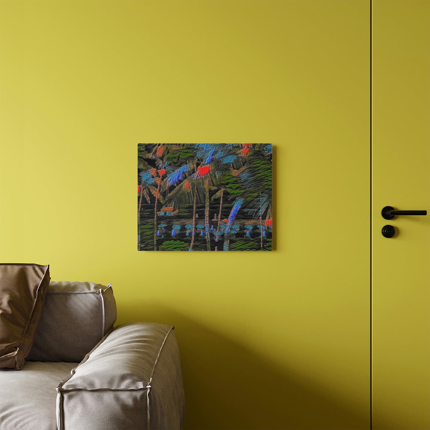 Acrylic Wall Art Panels ... "The Royal Hawai'ian: Waikiki Beach_Beach" ... Honolulu, HI ... Ocotber 2014 (Halloween) ... Original Works ...