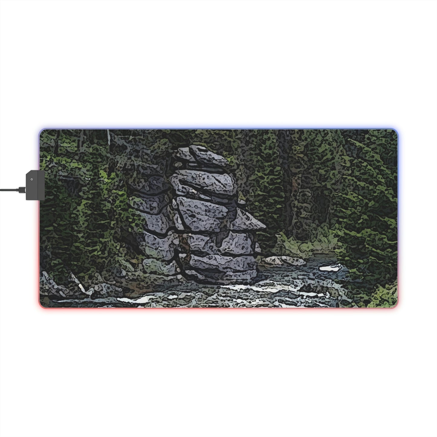 LED Gaming Mouse Pad ..."I Am Innocent" ... Tricky-Dick Immortalized ... Nixon Rock: Along The River ... Central Idaho, Summer 2020 ... Original Works ...