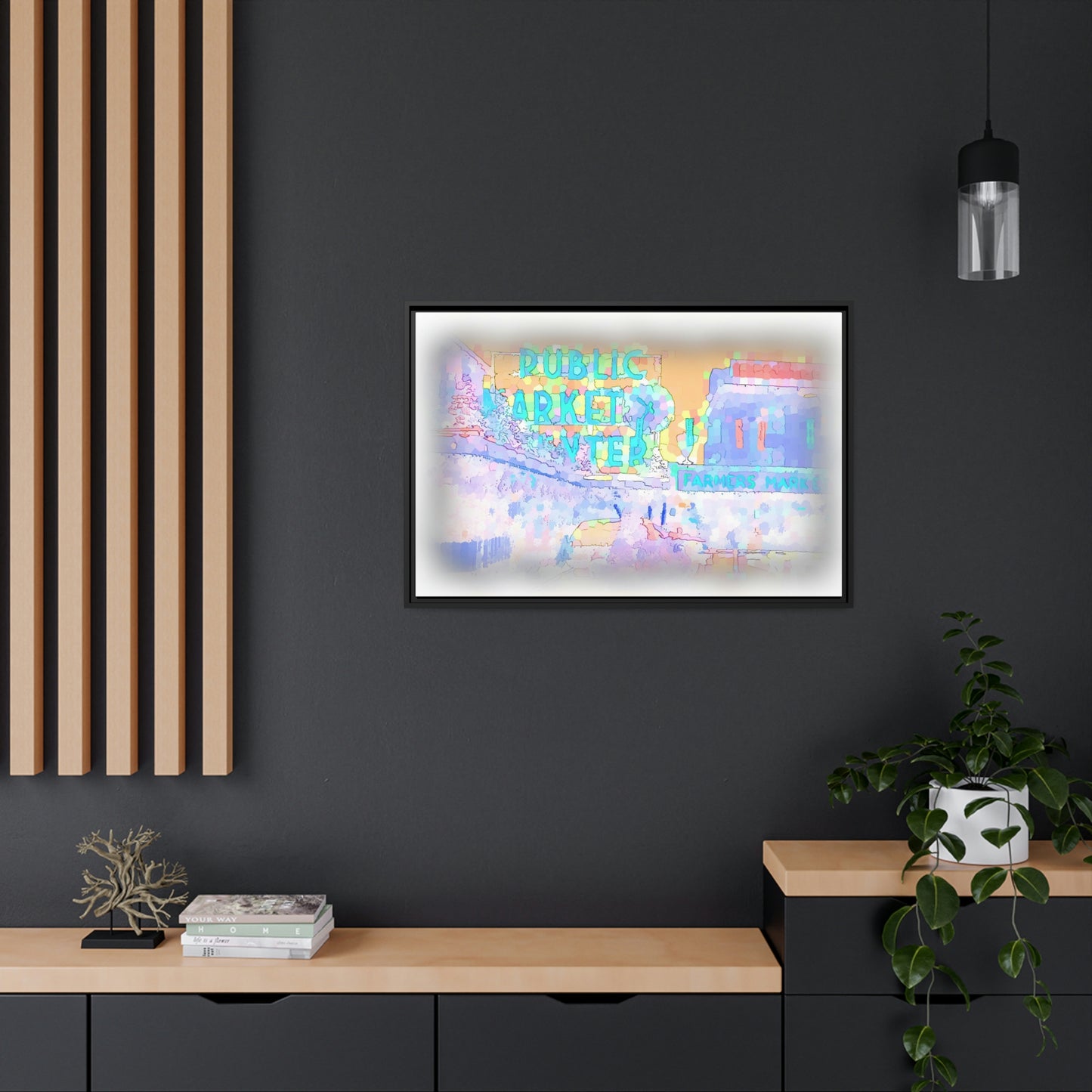 Matte Canvas, Black Frame ... PPM: Pike Place Market ... Original Work ... Winter 2022 ...