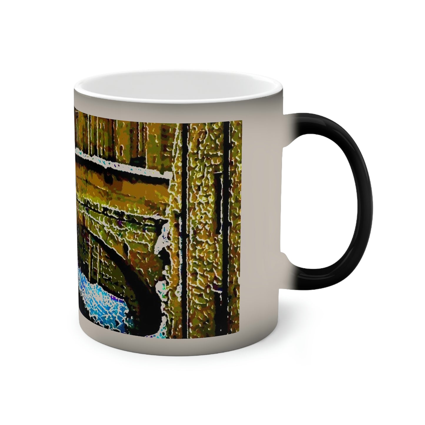 Color-Changing Mug, 11oz ...  Walikng The Streets & Alleys ... 'Strolling The Canals ... '  ... Original Works  ...