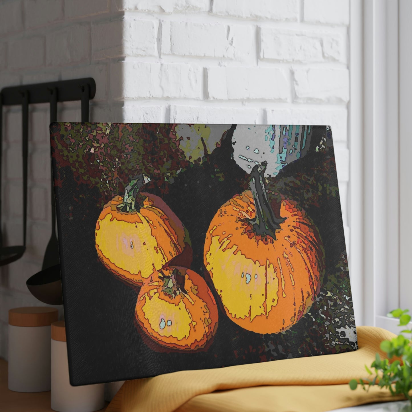 Glass Cutting Board ... "Carve Your Jack-O-Lanterns" & Dry Your Seeds 'On These' ...