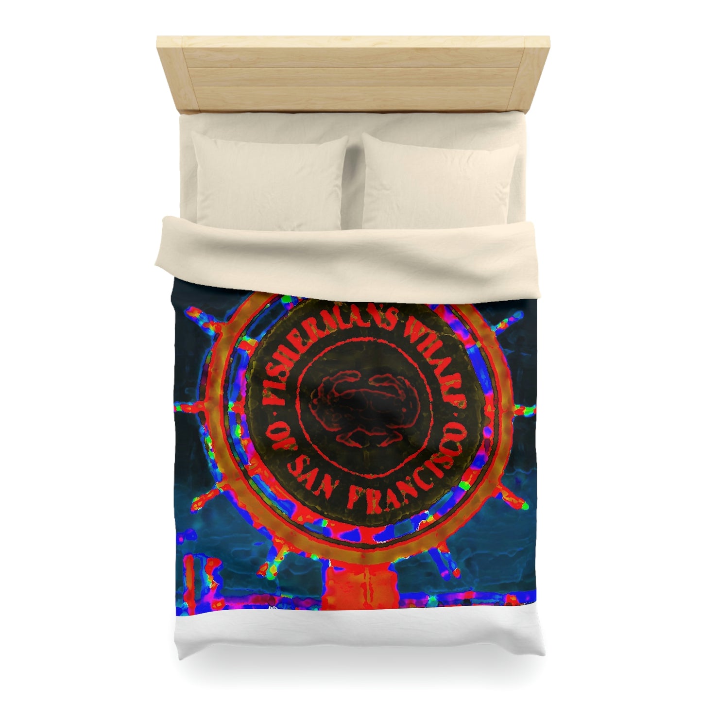 Microfiber Duvet Cover... "No.9 Fishermen's Grotto - Fishermen's Wharf, SF, California" ... Family Archives: 1970's ... Original Works ...