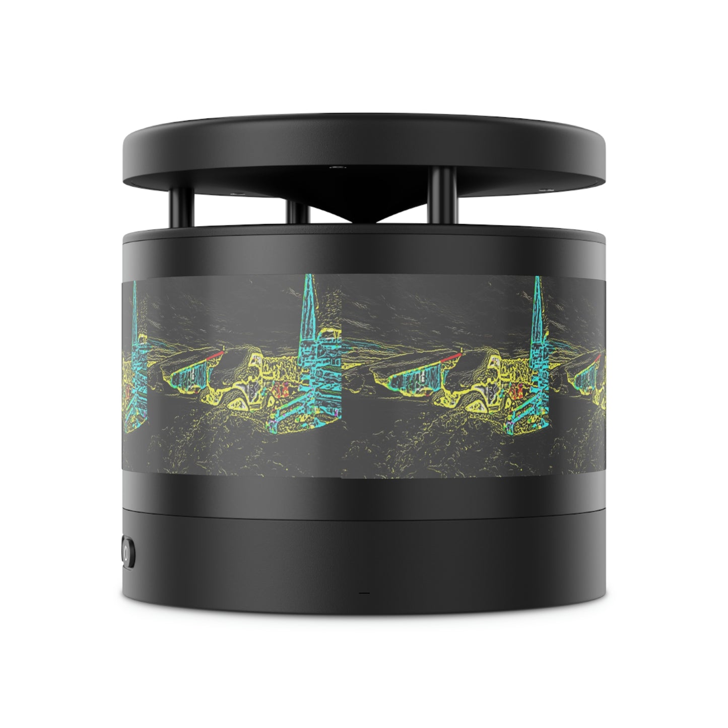 Metal Bluetooth Speaker and Wireless Charging Pad ... "Snow Vehicle In Snow Storm At-Rest" ... Circa 12Mar23 ... Central Idaho ... 18-Hours Rendering Time: Original Works ...