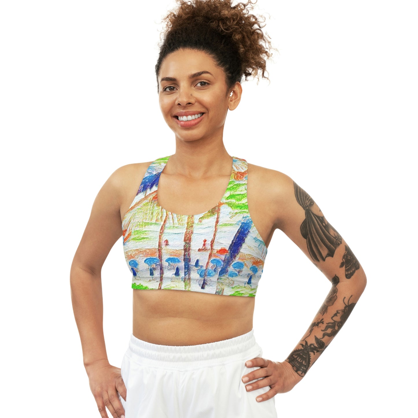 Seamless Sports Bra (AOP) ... "The Royal Hawai'ian: Waikiki Beach_Beach" ... Honolulu, HI ... Ocotber 2014 (Halloween) ... Original Works ...