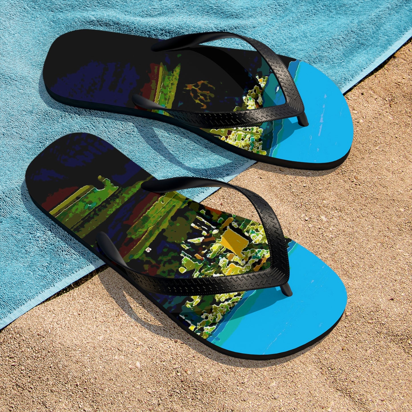 Unisex Flip-Flops ... "Lombard Street San Francisco, CA, USA" ... Family Archives 1970's ... Original Works ...