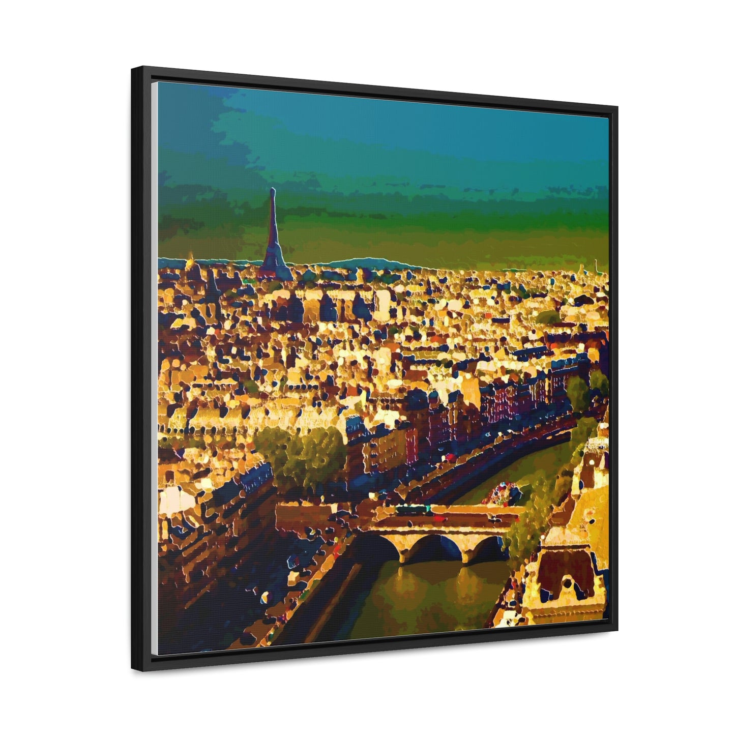 Gallery Canvas Wraps, Square Frame ... Au Paris ... "Along The River Seine" ... Barbara Joan Bonnel-Holt: 1972 ... Original Works ...