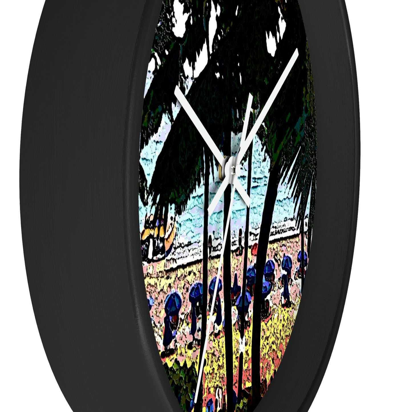 Wall Clock ... "A Beautiful Beach Amongst The Palms" ... The Outrigger Waikiki, Honolulu, Oahu ... Original Works ...