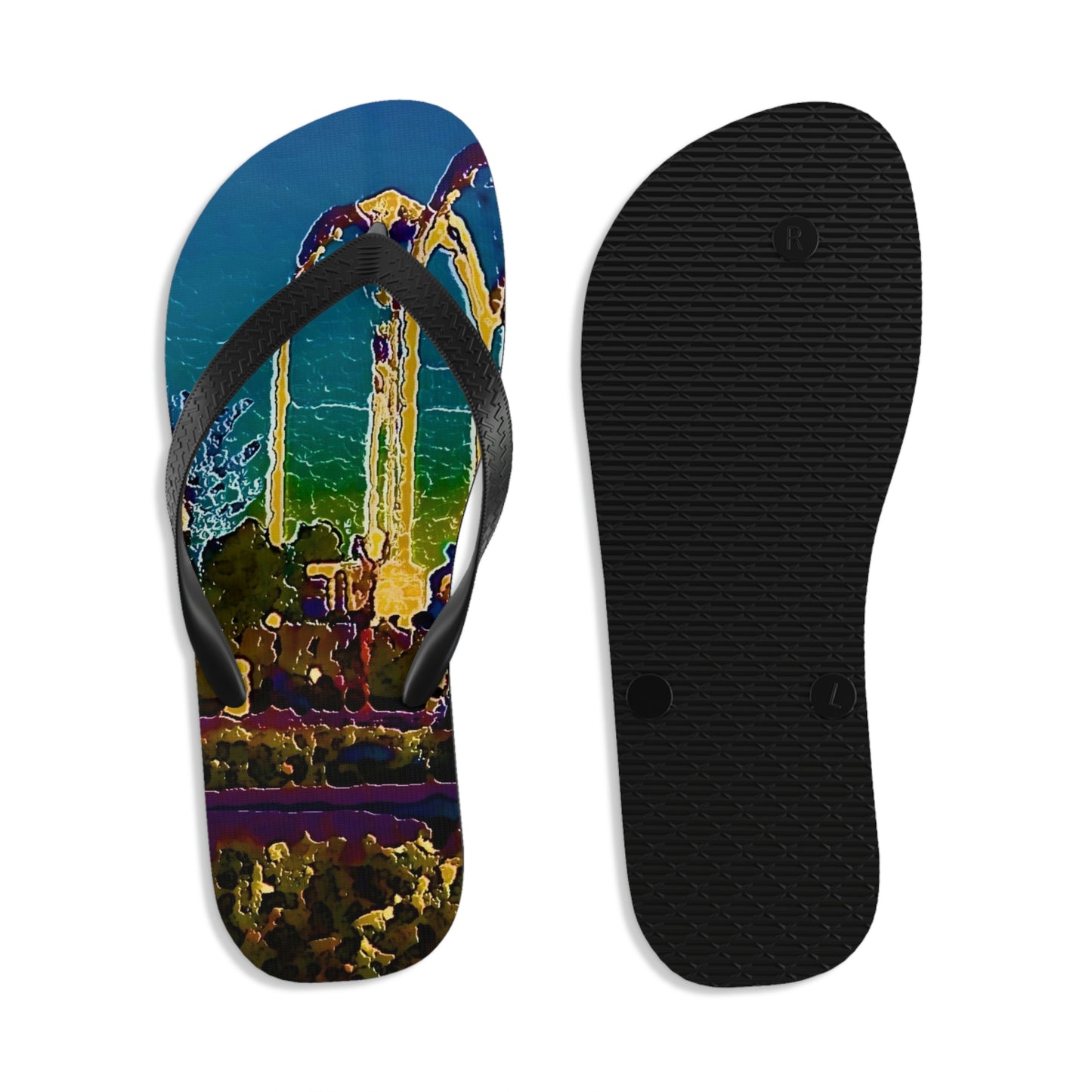 Unisex Flip-Flops ... "Arches 'Like-No-Other' ... " Seattle World's Fair: 1962. A Family Original ...