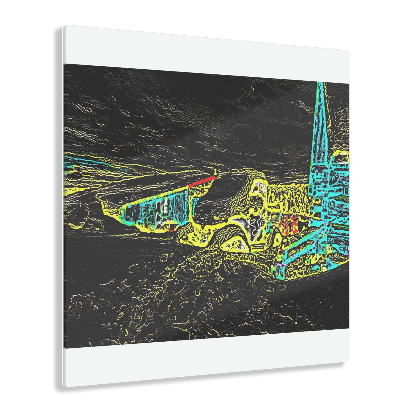 Acrylic Prints ... "Snow Vehicle In Snow Storm At-Rest" ... Circa 12Mar23 ... Central Idaho ... 18-Hours Rendering Time: Original Works ...