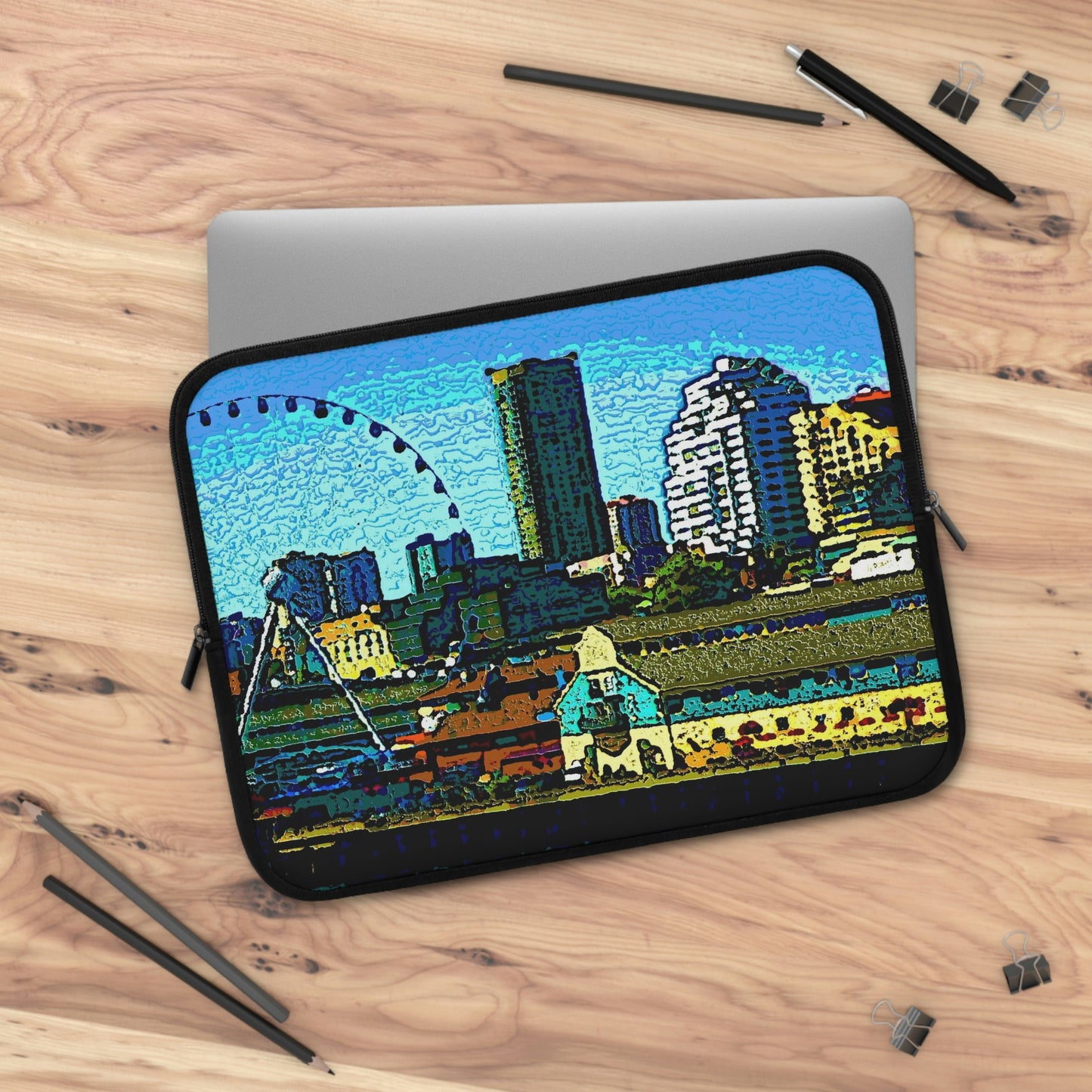 Laptop Sleeve ... That Classic Wheel ... 'Seattle's Wheel' ... & Old Classic Waterside Vendors ...  'Family Archives' ... Original Works ...