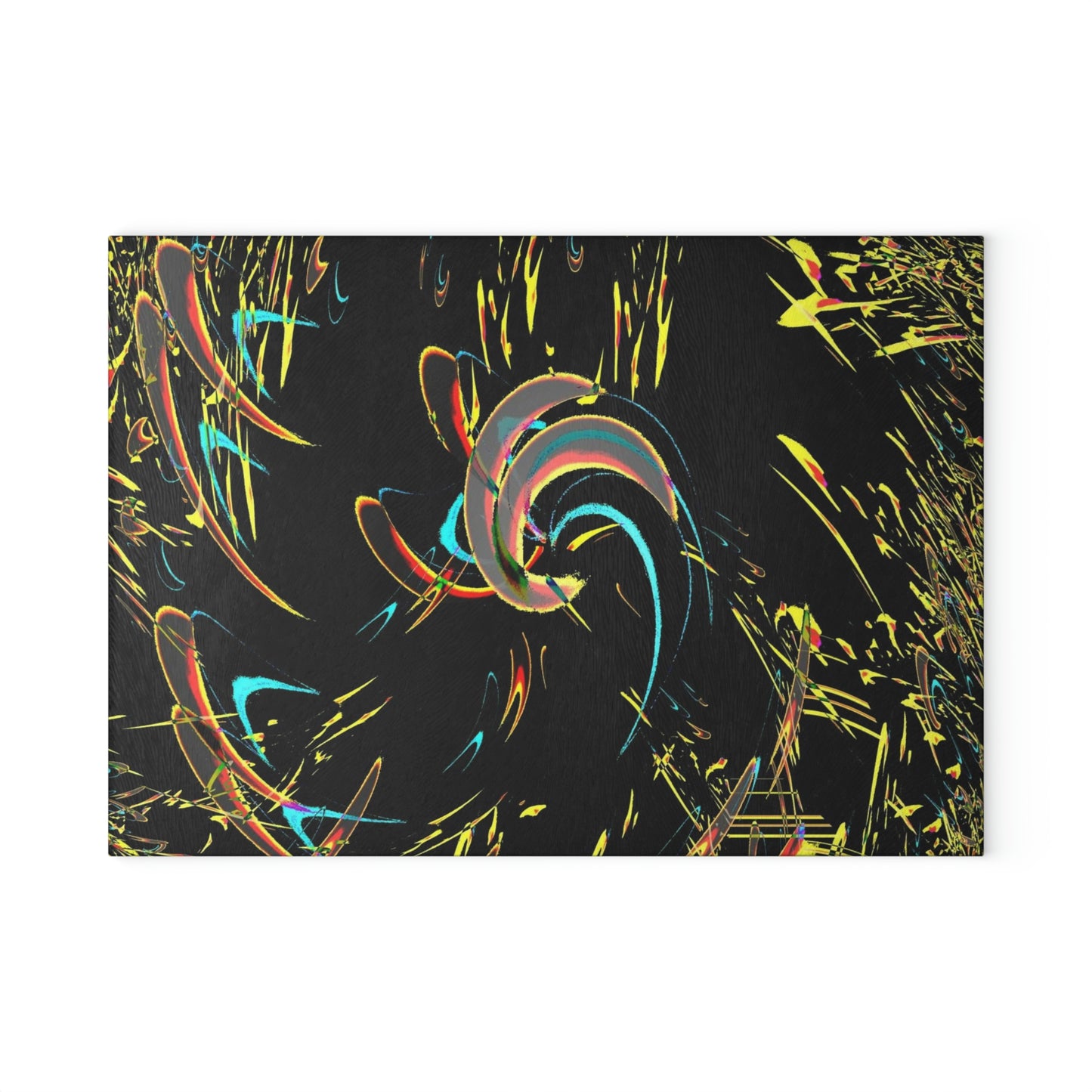 Glass Cutting Board ... "Waning Moon" ... Central Idaho ... October 2022 ... Rendering Time: 22 Hours ... Original Works ...