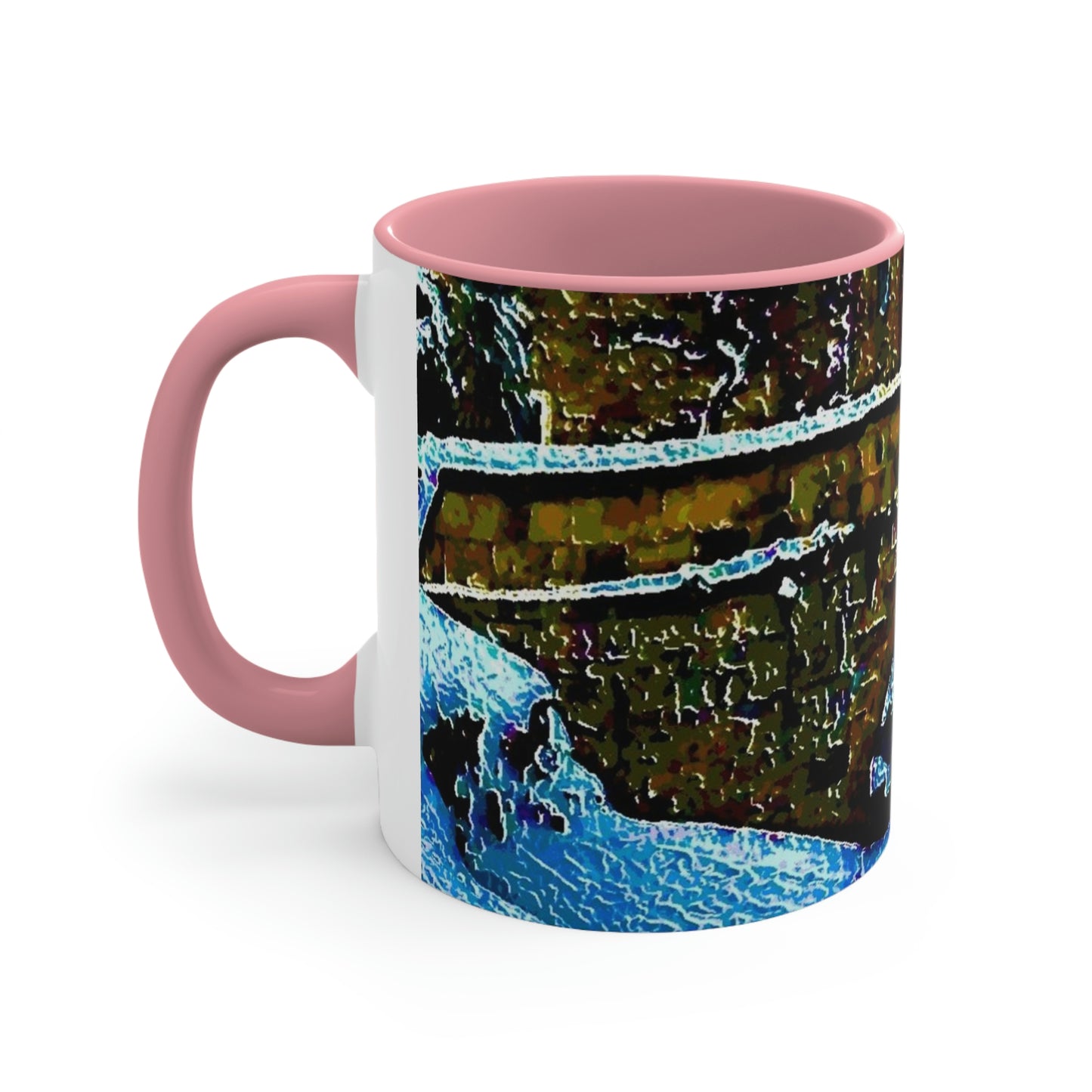 Accent Coffee Mug, 11oz ...  Walikng The Streets & Alleys ... 'Strolling The Canals ... '  ... Original Works  ...