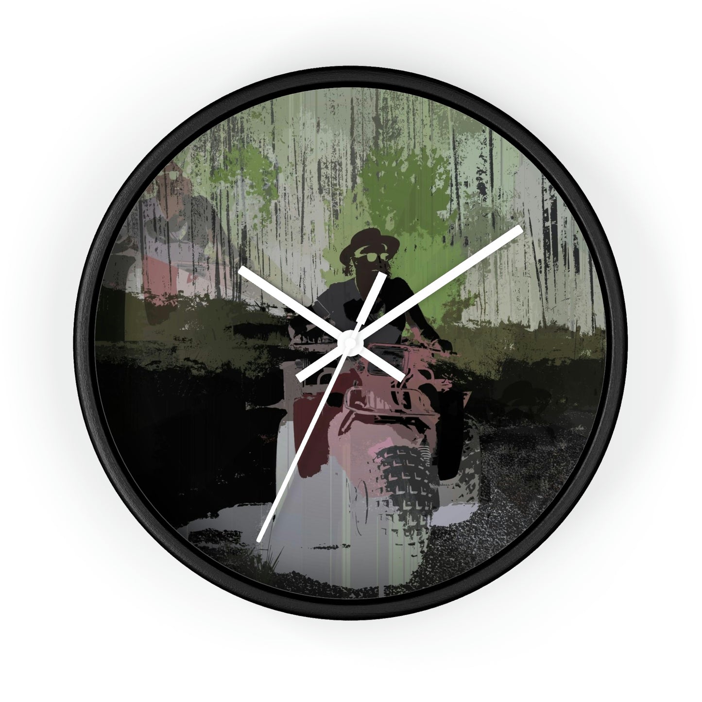 Wall clock ... 3-Wheeln' N' Groovin The Mountain Roads ... Central Idaho ... Original Works ...