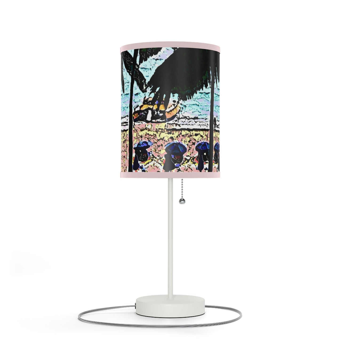 Lamp on a Stand, US|CA plug ... "A Beautiful Beach Amongst The Palms" ... The Outrigger Waikiki, Honolulu, Oahu ... Original Works ...
